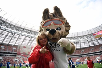 Талисман футбольного чемпионата мира --2018 волк Забивака