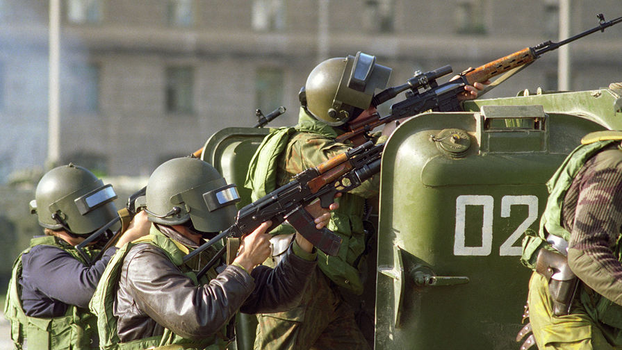 Группа спецназа «Альфа» во время штурма Белого дома, 4 октября 1993 года