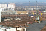 Вид на Припять — город, ставший зловещим памятником чернобыльской аварии