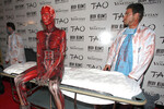 Хайди Клум в костюме человека без кожи, 2011 год