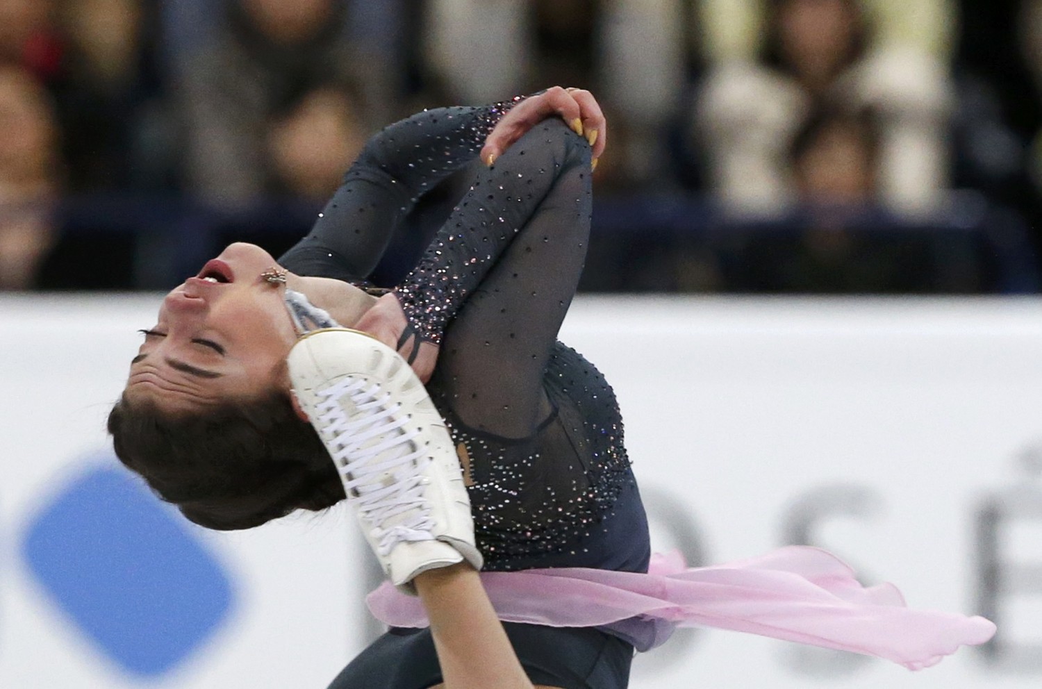 Россиянка Евгения Медведева на чемпионате мира по фигурному катанию в Хельсинки