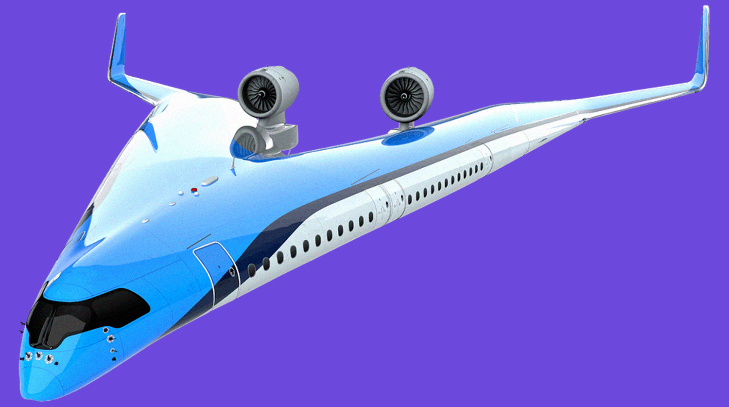 В новом V-образном самолете пассажиров посадят в крылья