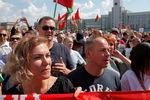 Участники митинга в поддержку Александра Лукашенко на площади Независимости, 16 августа 2020 года