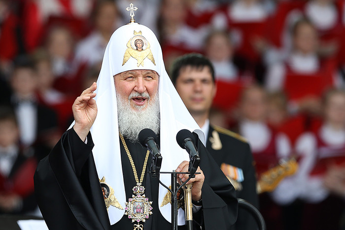 Патриарх Московский и всея Руси Кирилл во время концерта