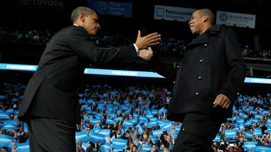 Бывший президент США Барак Обама и рэпер Jay-Z, 2012 год 