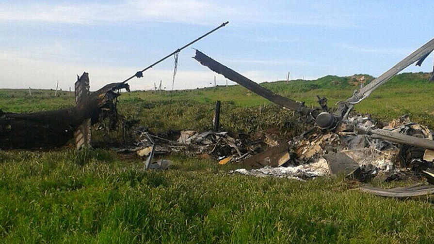 Сбитый вертолет ВВС Азербайджана в&nbsp;зоне карабахского конфликта