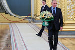 Владимир Путин на торжественном приеме в Александровском зале Большого Кремлевского дворца