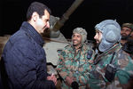 Башар Асад во время встречи с правительственными войсками Сирии, 2014 год