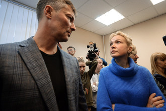 Аксана Панова и Евгений Ройзман во время оглашения приговора в Ленинском суде Екатеринбурга