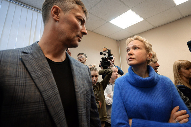 Аксана Панова и Евгений Ройзман во время оглашения приговора в Ленинском суде Екатеринбурга