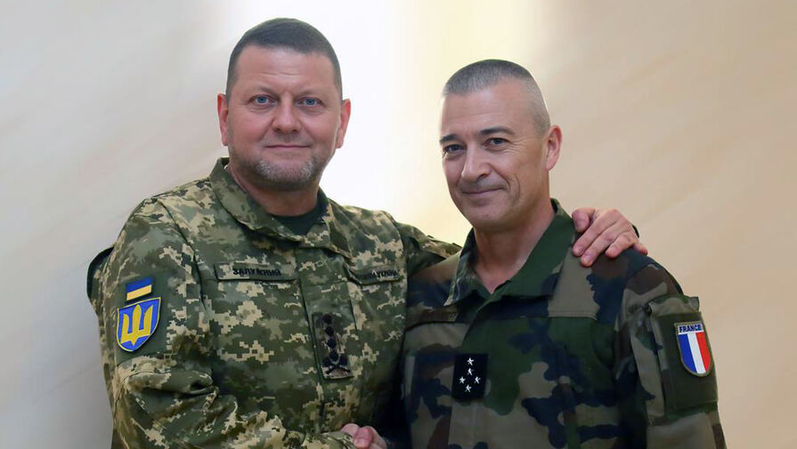 Залужный: Украину впервые посетил начальник объединенного штаба ВС Франции Бюркар