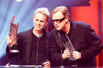 Мартин Гор и Энди Флетчер из группы Depeche Mode во время внаграждения премии Echo 2010 в Берлине