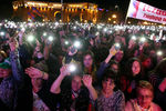 Во время выступления американского музыканта Сержа Танкяна в рамках митинга на площади Республики в Ереване, 7 мая 2018 года