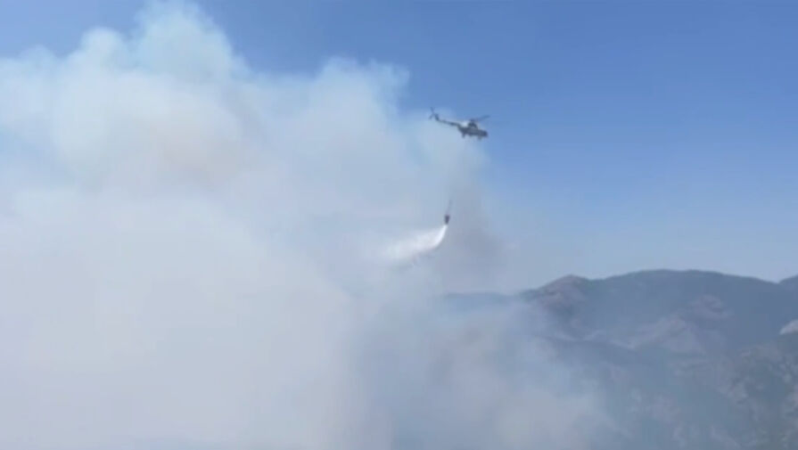 В Крыму авиация тушит лесной пожар