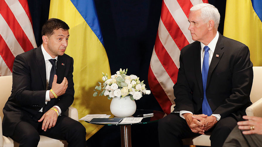 Президент Украины Владимир Зеленский и вице-президент США Майк Пенс, 1 сентября 2019 года
