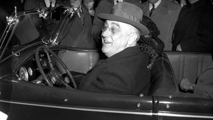 Американский президент Франклин Делано Рузвельт на следующий день после победы на выборах, 6 ноября 1940 года