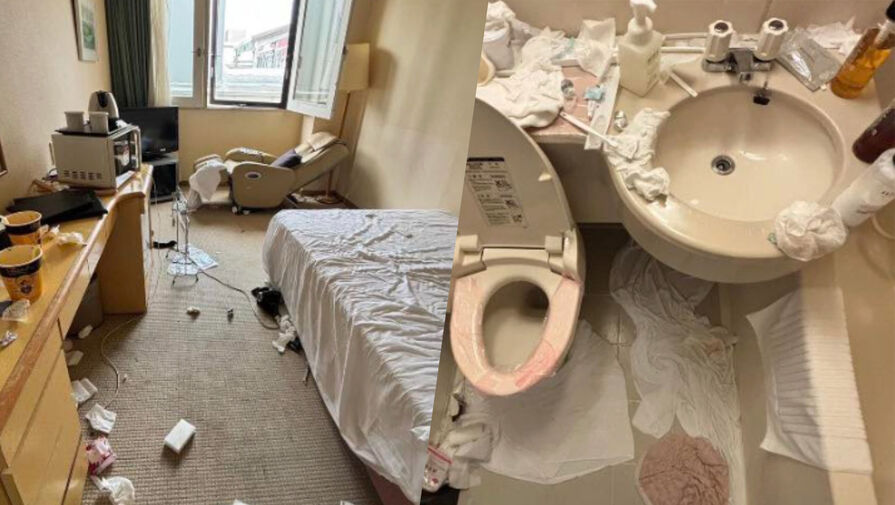 Сотрудники отеля пожаловались на двух женщин, оставивших после себя кучу мусора