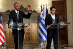 Барак Обама и премьер-министр Греции Алексис Ципрас