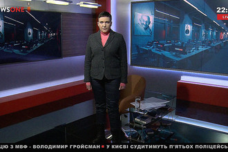 Надежда Савченко в студии телеканала NewsOne