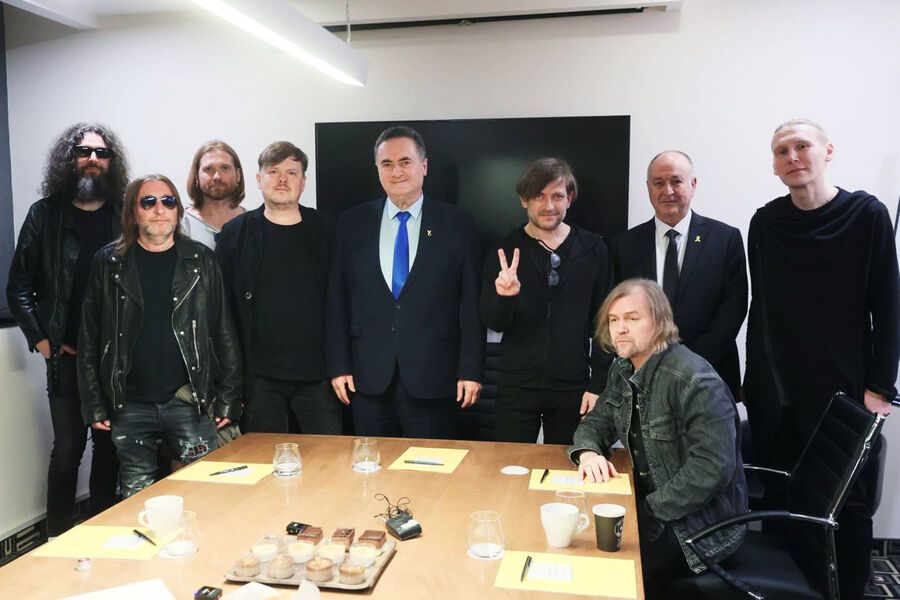 Глава МИД Израиля Исраэль Кац встретился с музыкантами группы «Би-2»