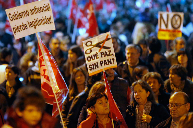 Всеобщая испанская забастовка смела цели по дефициту 