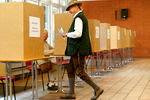 На избирательном участке в Мюнхене, 24 сентября 2017 года
