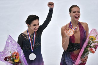 Российские фигуристи Евгения Медведева и Анна Погорилая