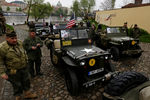 Американские армейские автомобили во время проведения Convoy of Liberty в Праге, 28 апреля 2017 года