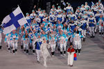 Спортсмены сборной Финляндии на церемонии открытия XXIII зимних Олимпийских игр в Пхенчхане, 9 февраля 2018 года