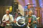 Участники Beastie Boys Адам Яух (MCA), Адам Хоровиц (Ad-Rock) и Майкл Даймонд (Mike D) во время репетиции в Нью-Йорке, 1994 год