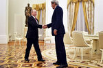 Российский президент Владимир Путин и госсекретарь США Джон Керри