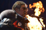 Губернатор Кемеровской области Аман Тулеев на торжественной церемонии зажжения чаши Олимпийского огня в Кемерове, 30 ноября 2013 года