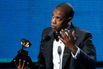 Рэпер Jay-Z на церемонии вручения наград американской Академии звукозаписи Grammy, 2014 год 