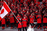 Спортсмены сборной Канады на церемонии открытия XXIII зимних Олимпийских игр в Пхенчхане, 9 февраля 2018 года