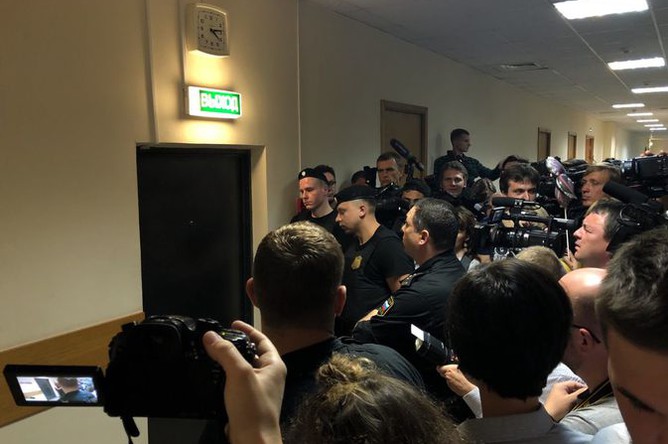 Перед началом заседания по делу Анны Павликовой в Дорогомиловском суде города Москвы, 16 августа 2018 года