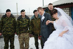 Свадьба ополченцев из подразделения «Викинги», Дениса (позывной «Лысый») и Ксении (позывной «Зима»)