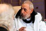 Фидель Кастро во время встречи с патриархом Кириллом в своем доме в Гаване