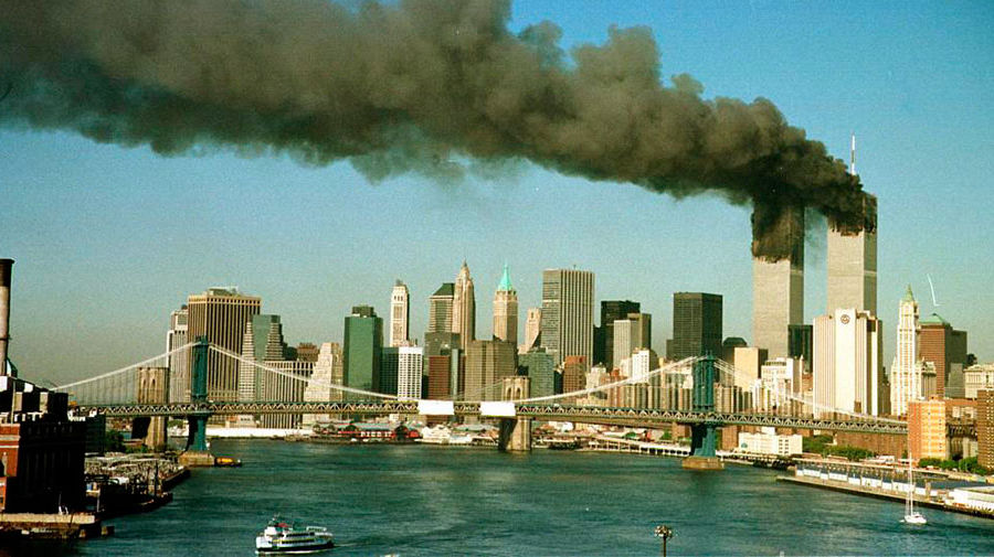 Во время теракта в Нью-Йорке, 11 сентября 2001 года