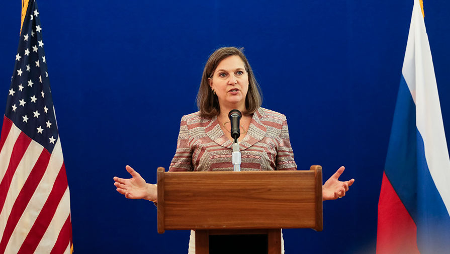 Виктория Нуланд на пресс-конференции в Спасо-Хаусе, 2015 год