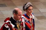 Принц и принцесса Уэльские Уильям и Кэтрин на церемонии коронации в Вестминстерском аббатстве, Лондон, 6 мая 2023 года