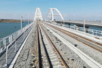 Вид на железнодорожную часть Крымского моста, 24 сентября 2019 года