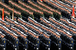 Военнослужащие парадных расчетов перед началом парада, посвященного 78-й годовщине Победы в Великой Отечественной войне, 9 мая 2023 года