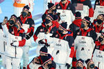 Сборная США на церемонии открытия Олимпийских игр на Национальном стадионе «Птичье гнездо» в Пекине, 4 февраля 2022 года