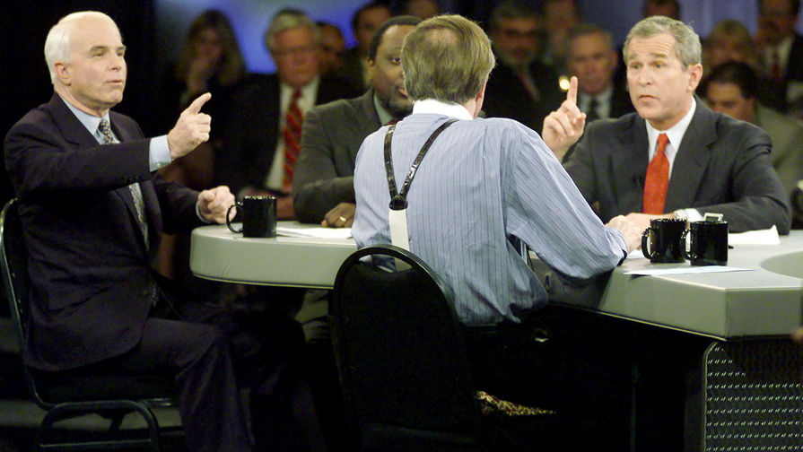 Дебаты кандидатов в&nbsp;президенты США от Республиканской партии Джона Маккейна и Джорджа Буша-младшего на&nbsp;шоу Ларри Кинга, 2000 год