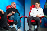 Основатель Apple Стив Джобс (1955-2011) и основатель Microsoft Билл Гейтс