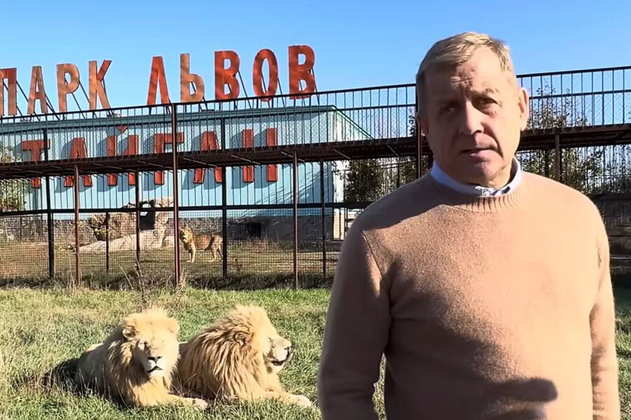 На директора крымского сафари-парка «Тайган» напал лев. Олег Зубков в тяжелом состоянии