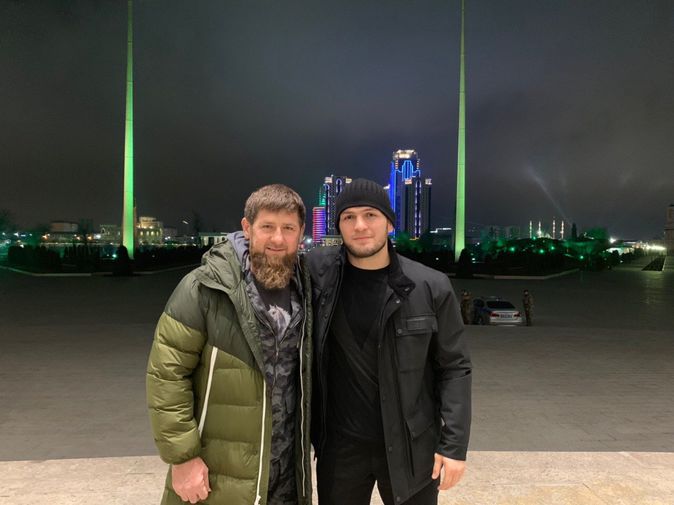 Глава Чеченской Республики Рамзан Кадыров и боец Хабиб Нурмагомедов