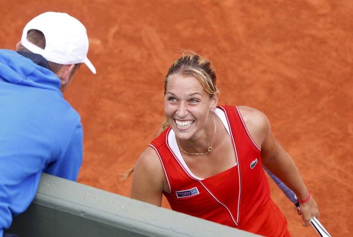 Доминика Цибулкова после победы над&nbsp;лучшей теннисисткой мира светилась от счастья