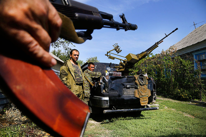 Ополченцы ДНР под Донецком