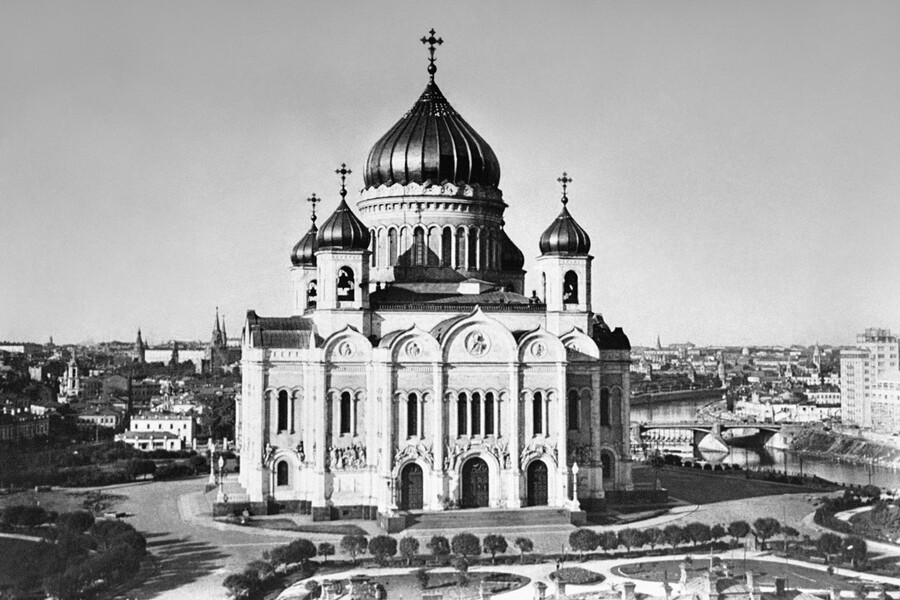 Храм Христа Спасителя на&nbsp;улице Волхонке в&nbsp;Москве, РСФСР, лето 1920&nbsp;года